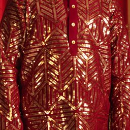 VASTRAMAY Boys Embroidered Regular Sequinned Kurta with Pyjamas image 3