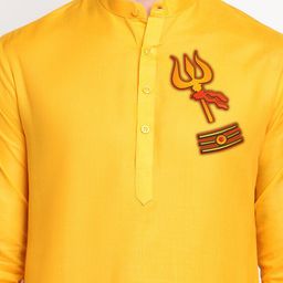 DEVOILER Ethnic Motif Printed Mandarin Collar Regular Kurta With Pyjama image 2