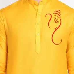 DEVOILER Ethnic Motif Printed Mandarin Collar Regular Kurta With Pyjama image 2