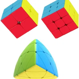 CuberSpeed Qiyi Mastermorphix 3X3 , 2X2 stickerless Cube Combo pack of ( 3 pieces )-picture-16