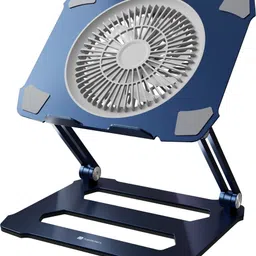 Portronics My Buddy K10 Portable Laptop Stand with USB Powered Cooling Fan Metal Laptop Stand-picture-8