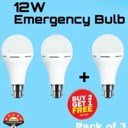 12W Charging Emergency Inverter Bulb 4 hrs Bulb Emergency Light Pack of 3 8 hrs Bulb Emergency Light-17