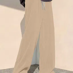 rajovati Men Loose Fit Beige Viscose Rayon Trousers-picture-39