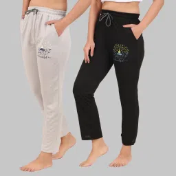 Pack of 2 Women Solid Multicolor Track Pants-image-94