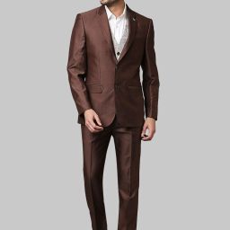 Men 3PC SB 2BTN C&S NTCH CLR W/C TIE-CONT FT Solid Suit-image-28