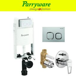 Half Frame Concealed Cistern, with divater body upper espiron set of 1 pic 337 Dual Flush Tank-image-90