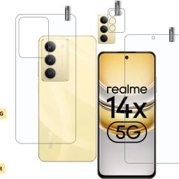 GARUDA GLASS Front and Back Tempered Glass for REALME 14X 5G with camera lens protector image 2