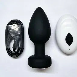 purvish 10 frequency Mate Silicon Vibrating Body Massager Plug for Ultimate Relaxation with, Remote Controlled, Waterproof (SIZE-M) Rechargeable Massager-1