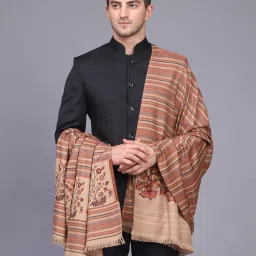 GREEN AGRITECH Polyester Wool Blend Woven Men Shawl-image-83