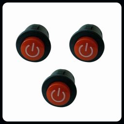 A-(Pack of 3) Mini Red Illuminated Round Rocker Switch 12V 15mm Electronic Components Electronic Hobby Kit-image-58