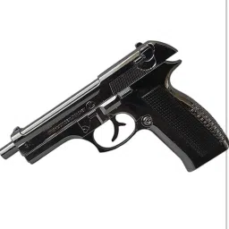 Heavy Metal Pistol Gun 608 with Lighter Barrel Pull Back System Gun Lighter Stee Pocket Lighter-2
