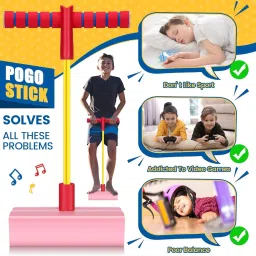 bosig Foam Pogo Stick helps to Growing Exercise Easy to Grip Jumping Inflatable Hoppers & Bouncer image 4