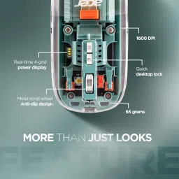 Acer Clearview Transparent Mouse with Triple-Mode Connectivity Wireless Ergonomic Optical Mouse with Bluetooth image 2