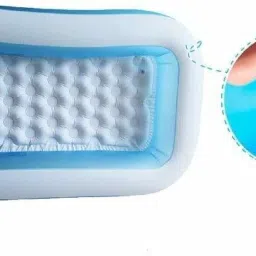vrux 5 ft Rectangular Bath Tub BLUE COLOR Inflatable Swimming Pool Inflatable Swimming Pool Inflatable Pool Accessory image 4