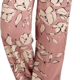 Women's Peach Printed Visose Rayon Lounge Women Pyjama-picture-8