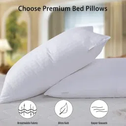 LUXURY Polyester Fibre Solid Sleeping Pillow Pack of 2-image-27
