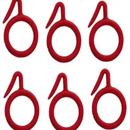 Red Curtain Rings, Curtain Hooks-26