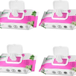 Baby cleansing wet wipes with Aloe Vera and Vitamin E combo offer Lid Pack of 4-image-83