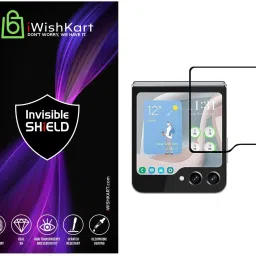 iWishKart Edge To Edge Tempered Glass for SAMSUNG Galaxy Z Flip7 5G, SAMSUNG Galaxy Z Flip7, SAMSUNG Z Flip7 5G, SAMSUNG Z Flip7, Sam Z Flip7, Military grade Edge to Edge Premium gorilla glass with Self Installation Guide - Wet & Dry wipes, Dust Absorber [With Warranty]-image-15