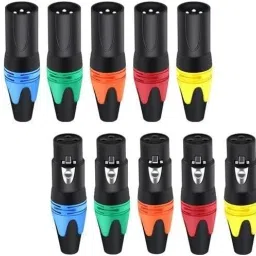 GoodsBazaar High Quality 3 Pin XLR Male Female Connectors XLR Solder Type Audio Socket Plug Combo Set-23