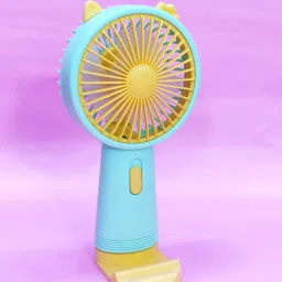 NIRMALA INFRATECH Portable Mini handheld fan with stand USB charging,Use Makeup,Travel Cooler-35