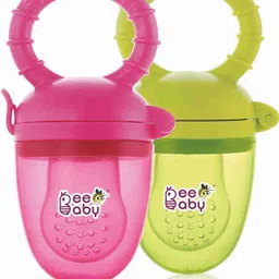 beebaby Fruttino Silicone Food & Fruit Nibbler, Pacifier for Infants 6M+, Pack of 2 Teether and Feeder-picture-41