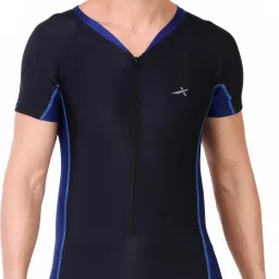 OSS-148 Unisex Multi Sports body Suit Solid Men Swim-dress Blue Swimsuit-image-47
