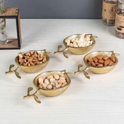 amaya decors Pomegranate Shape Dry Fruits Bowl Set of 4-picture-45