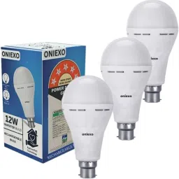 Pack of 3-Powerful and Efficient 12W Emergency Bulb with Wide Light Coverage 4 hrs Bulb Emergency Light-image-30