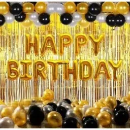 Printed Happy Birthday Decoration kit Combo - 46 Pcs for Birthday Decor-image-86