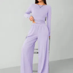 Women Two Piece Dress Purple Maxi/Full Length Dress-image-16