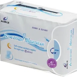 ACTIVE OXYGEN & NEGATIVEION RELEX SOFT COTTEN SANITARY NAPKIN FOR NIGHT USE -(8 PIECES) Sanitary Pad-image-18