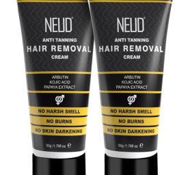 Anti-Tanning Hair Removal Cream for Men and Women - Twin Pack (50g x 2 Tubes) Cream-image-22