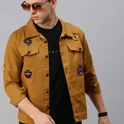 voxati Men Applique Denim Jacket-picture-4
