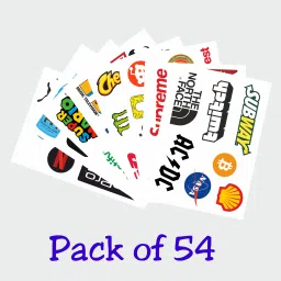 PRINTHUA Laptop Sticker for Programmer, Coder, Developers & IT Professionals Pack of 54 Vinyl, Residue Free, Water Proof, Random Brands Logo Laptop Decal 15.5 image 4