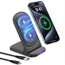 YLLZI HT533 Magnetic Mag-Safe Wireless Charger for iPhone, Aipods Charging Pad-image-88