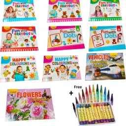 Combo of 10 books "Colouring Book" Set of 10 Coloring Book. "Free colur Box."-23