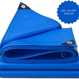 Heavy Duty HDPE Tarpaulin 24X36 ft|135GSM | UV Stabilized, Waterproof Sheet Tent - For Waterproof covering, protection from sunlight, dust, and rain in agricultural-image-10
