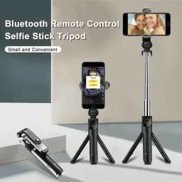 POZUB 3-IN-1 Extendable Selfie Stick Bluetooth Remote Control Shutter Handheld Stand Tripod, Monopod Kit, Monopod, Tripod Kit, Tripod Clamp, Tripod Bracket image 4