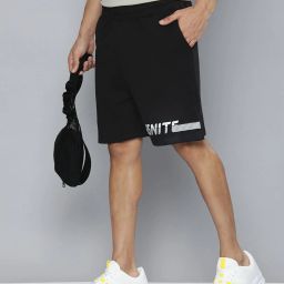 Self Design Men Black Regular Shorts-picture-10