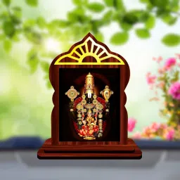 Tirupati Balaji Srinivasa Perumal Car Dashboard Idol Premium Decorative Showpiece - 10.5 cm-image-53