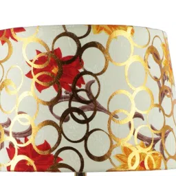 Fancy 10" Yellow & Red Fabric Drum Shape Table Lamps Lamp Shade-6