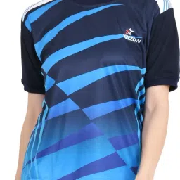 Kabaddi Kit Jersey | Volleyball Kit | Football Kit |Cricket Dress tshirt & Short Graphic Print, Solid, Printed Women Swim-dress Blue, White Swimsuit-image-15