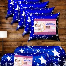 5 Cushion And 2 Polyester Fibre Abstract Bolster Pack of 7-image-59