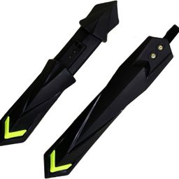 Bicycle Front & Rear Mudguard with long Patti Fitting Color- Black Yellow Full Length Front & Rear Fender-59
