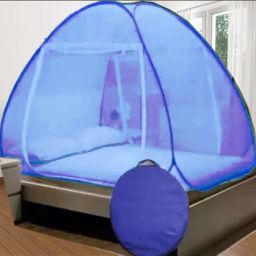 Polyester Infants Washable BLUE mosquito net extra large machhardani 7 by 7 double bed mosquito net yellow Mosquito Net-8
