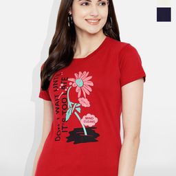Fabflee Pack Of 3 Typography Printed Cotton T-shirt-image-87
