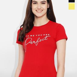 Fabflee Pack Of 3 Typography Printed Cotton T-shirt-image-92