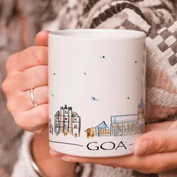 nestroots White & Pink Printed Stoneware Glossy Mugs 350 ml-20