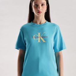 Calvin Klein Jeans Women Brand Logo Printed T-shirt-image-89